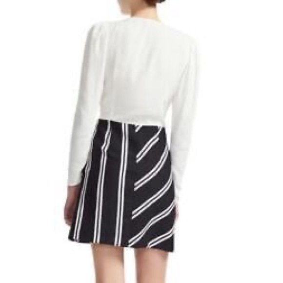 MAJE NEW womens black rolim linen-blend mini dress in size 2 - Picture 4 of 4